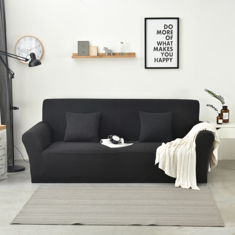 Funda sillón 3 cuerpos lisa negro