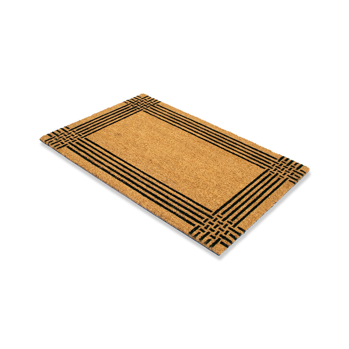 ALFOMBRA COCO RECT C/DET NEGRO 60X90CM 