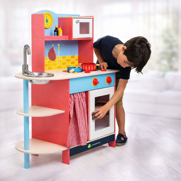 Cocina Cocinita Set Para Niños Tender Leaf Madera Niños Cocina Cocinita Set Para Niños Tender Leaf Madera Niños