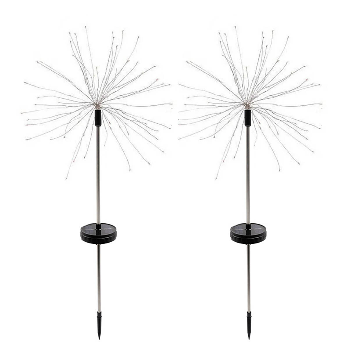 Set X2 Luces Led Solar Decorativa Caminero Jardín 