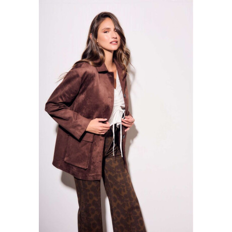 Campera Gamuza Chocolate