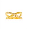 Anillo Cruzado Brillante -Oro bajo-Piedra Zirconia-AN8234 conpiedra