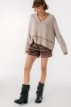 Sweater Saela Beige/Azul