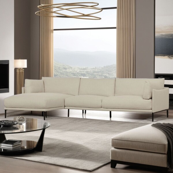 Sofá con chaise COSTA BEIGE - IZQUIERDO