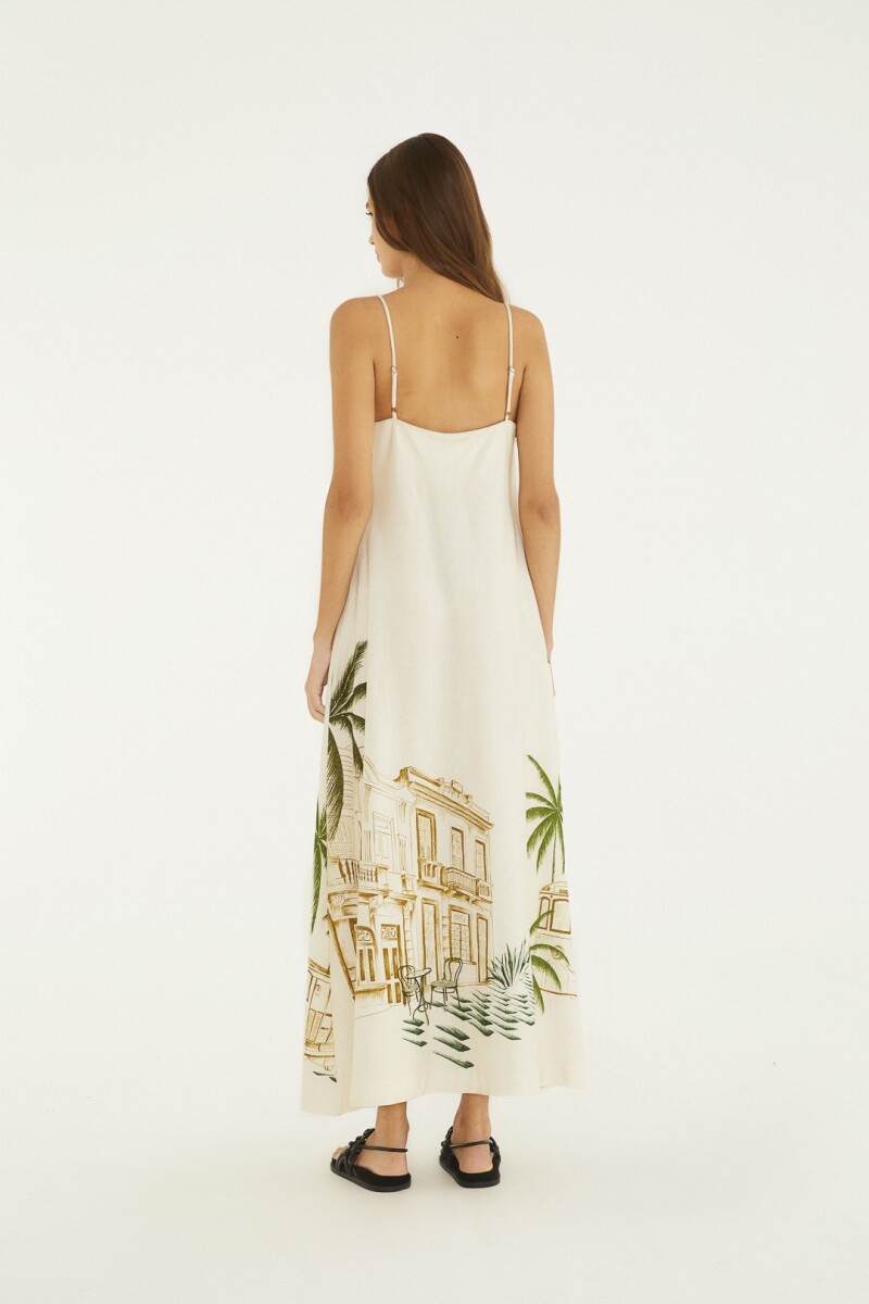 VESTIDO LARGO Crudo