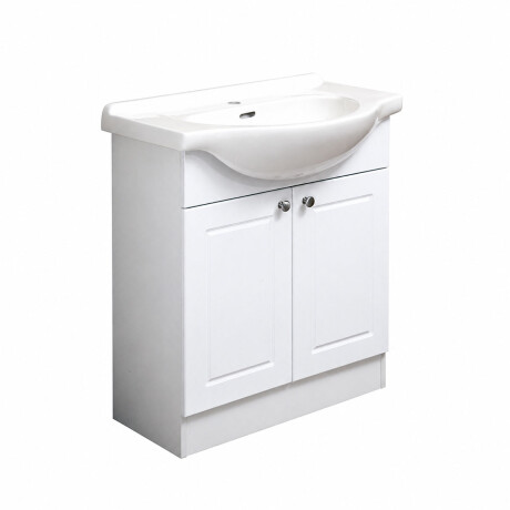 MOBILIARIO BAÑO MUEBLE CON BACHA MADERA BLANCO S/ESTANTES 760X327X860 BLANCO