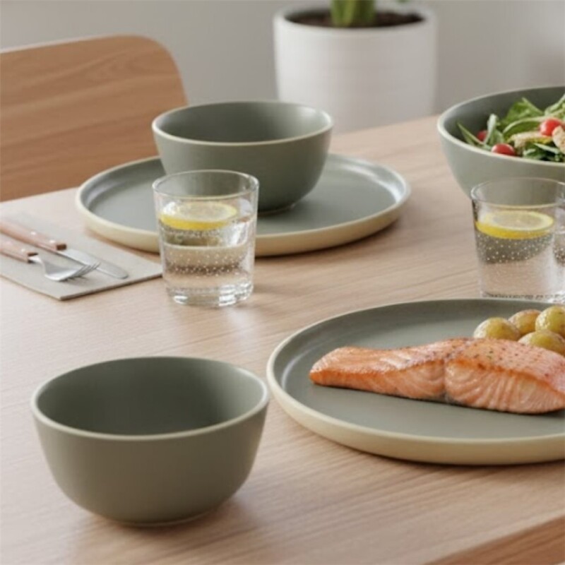 Bowl Selecta Gris Ala Recta 17 x 6,5 cm BOWL D17X6,5CM ALA RECTA GRIS