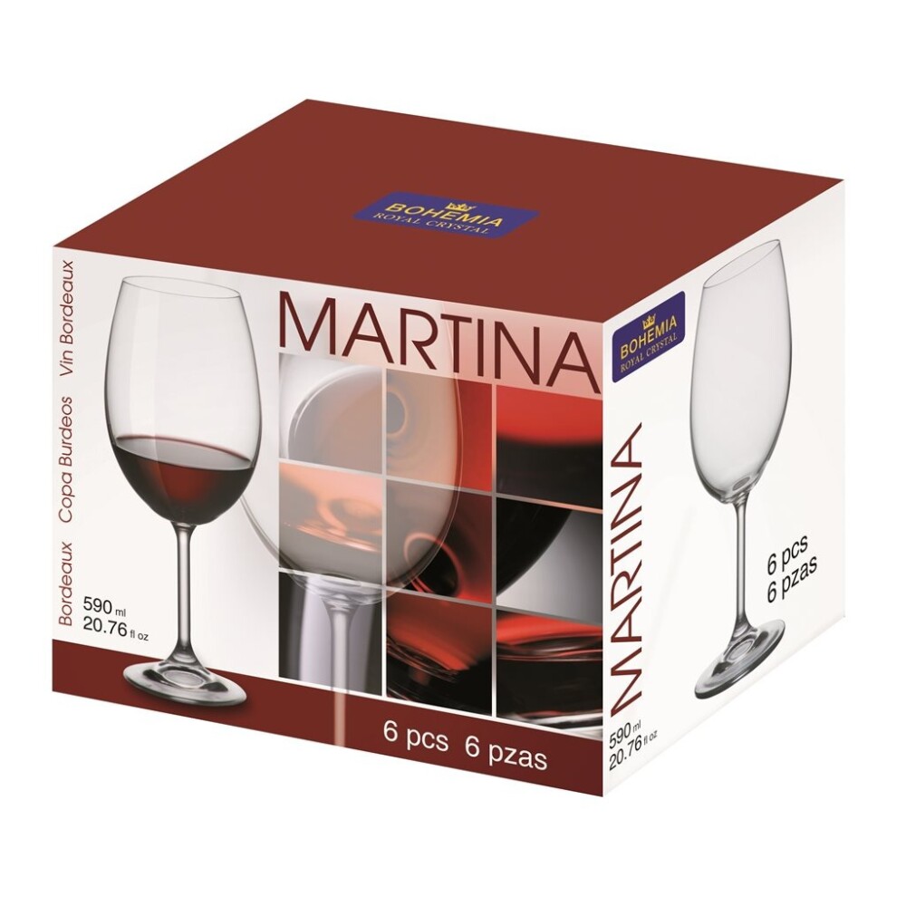 Set 6 Copas Bordeaux - 590ml Martina Lara Set 6 Copas Bordeaux - 590ml Martina Lara