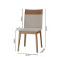 Silla Cristal Moderna Con Patas De Madera Natural color PALHA