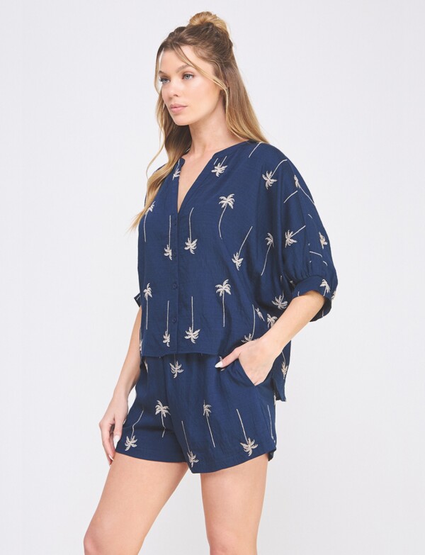 Blusa Bordada AZUL