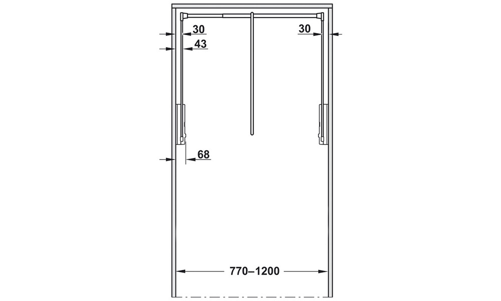 Perchero abatible regulable 77-120 cm Perchero Abatible Regulable 77-120 Cm