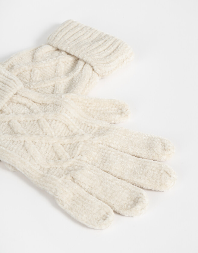 Guantes Infantiles Guantes Infantiles Trenzado Crudo - Blanco Crudo