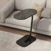 Mesa auxiliar Lumax de arrime MDF minimalista para living Marmol Negro