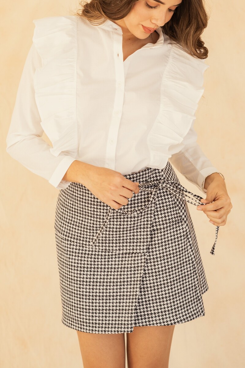 FALDA LAIA BRUSHED CLASSIC HOUNDSTOOTH FALDA LAIA BRUSHED CLASSIC HOUNDSTOOTH