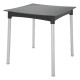 Mesa Tramontina Diana de plástico negro con patas de aluminio Mesa Tramontina Diana de plástico negro con patas de aluminio