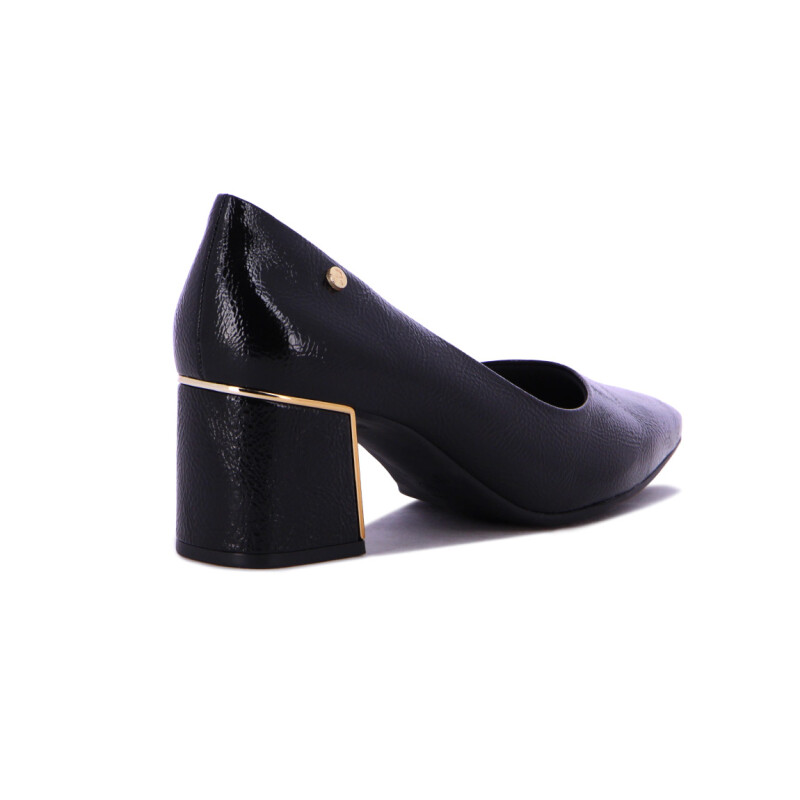 Ramarim Zapato Taco Bajo Cuadrado Punta Fina - Negro Negro