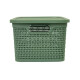 Caja simil ratán 7,5 lts VERDE