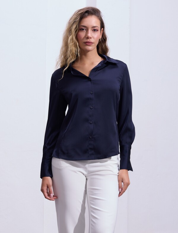 Camisa Saten AZUL