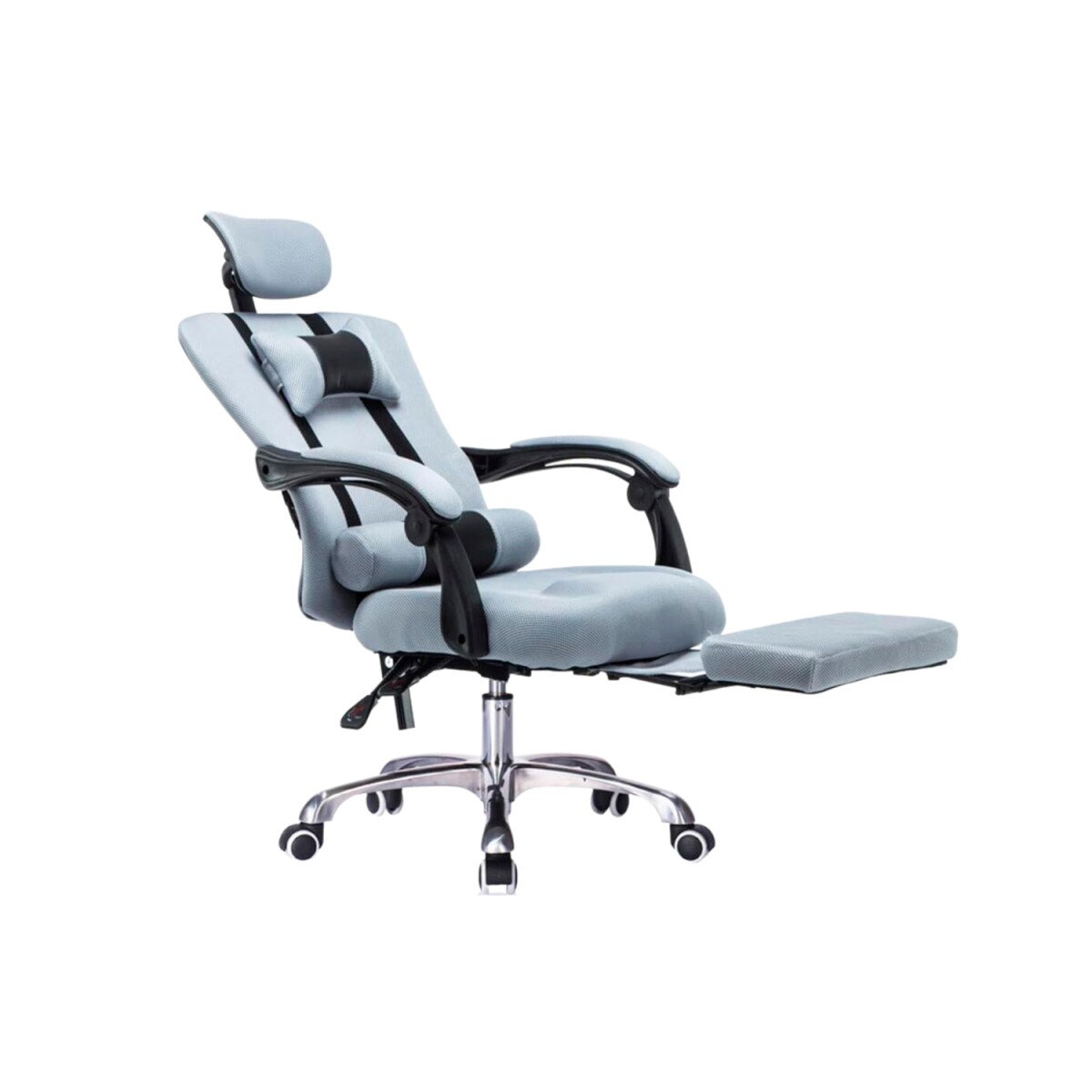 Silla Ejecutiva Ergonómica Lumax Modelo Wynn con Apoyapies - Gris 