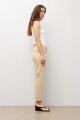Pantalon recto chino beige