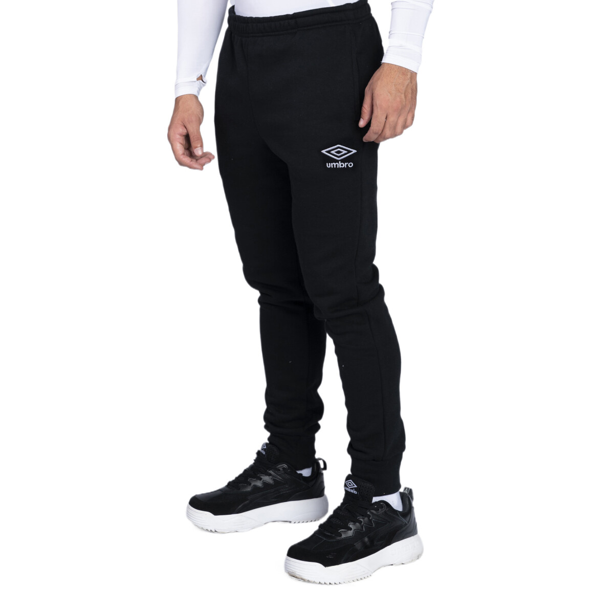 Pantalon de Hombre Umbro Felpa C/Puño Adulto Umbro - Negro 