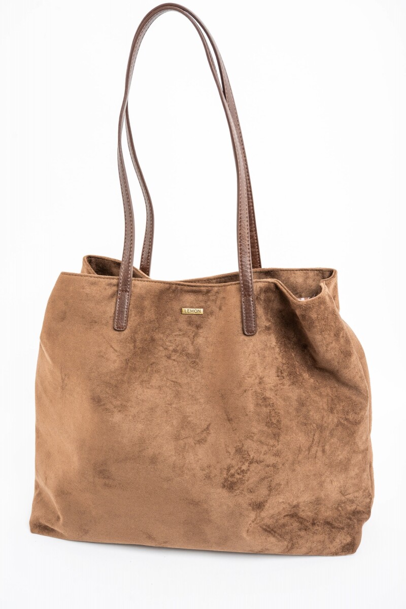 Travel Bag Gamuza Vegana Marrón