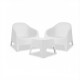 Set de 2 Sillas Skarpo + Mesa de exterior Blanco