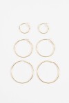 Set de aros finos dorado
