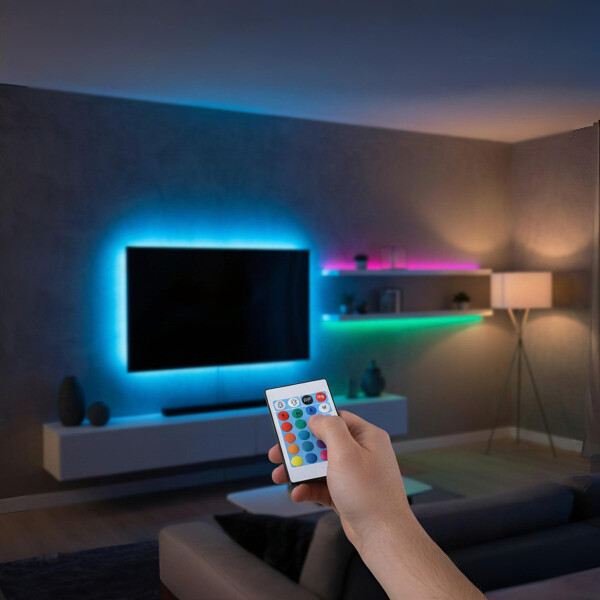 Controlador Cinta Tira Led Rgb Bluetooth USB DC + Control Color Blanco