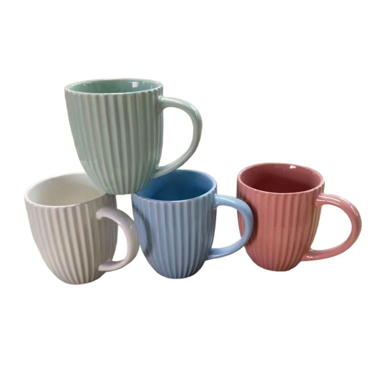 MUG BOMBE 380 ML RAYADO VERTICAL BI COLOR SURTIDO 