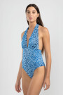 HALTER ONE PIECE Feline Blue