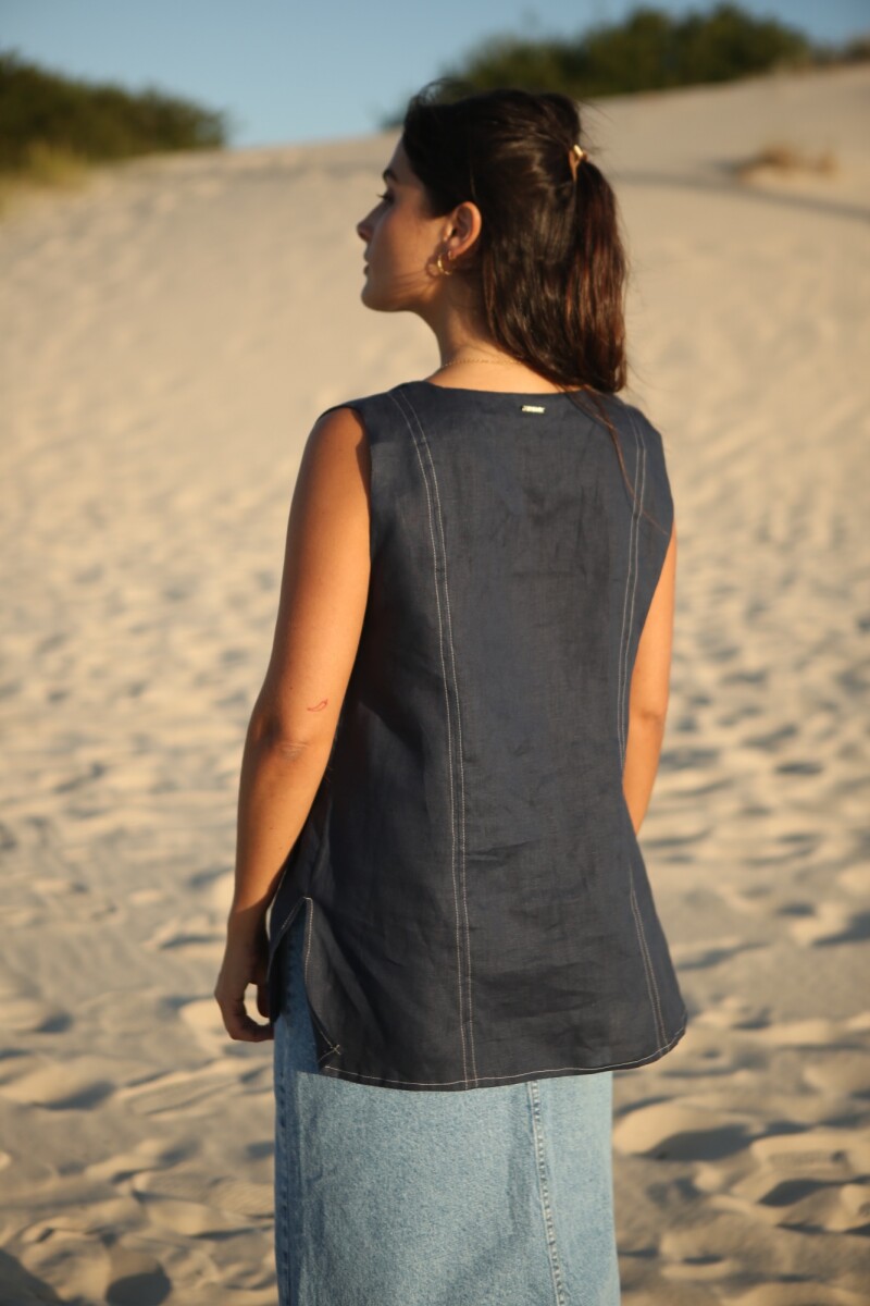 TOP MONA Azul Piedra