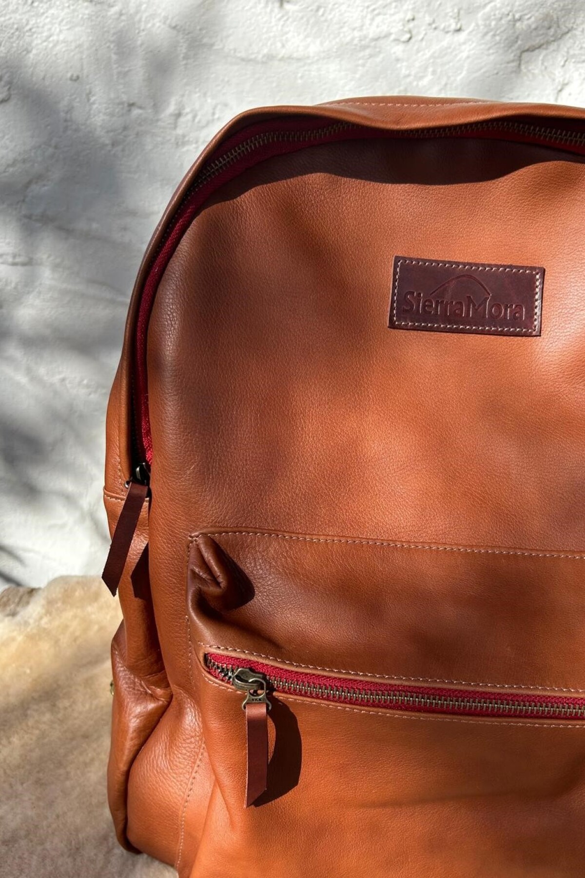Mochila Moro Camel Red Zip