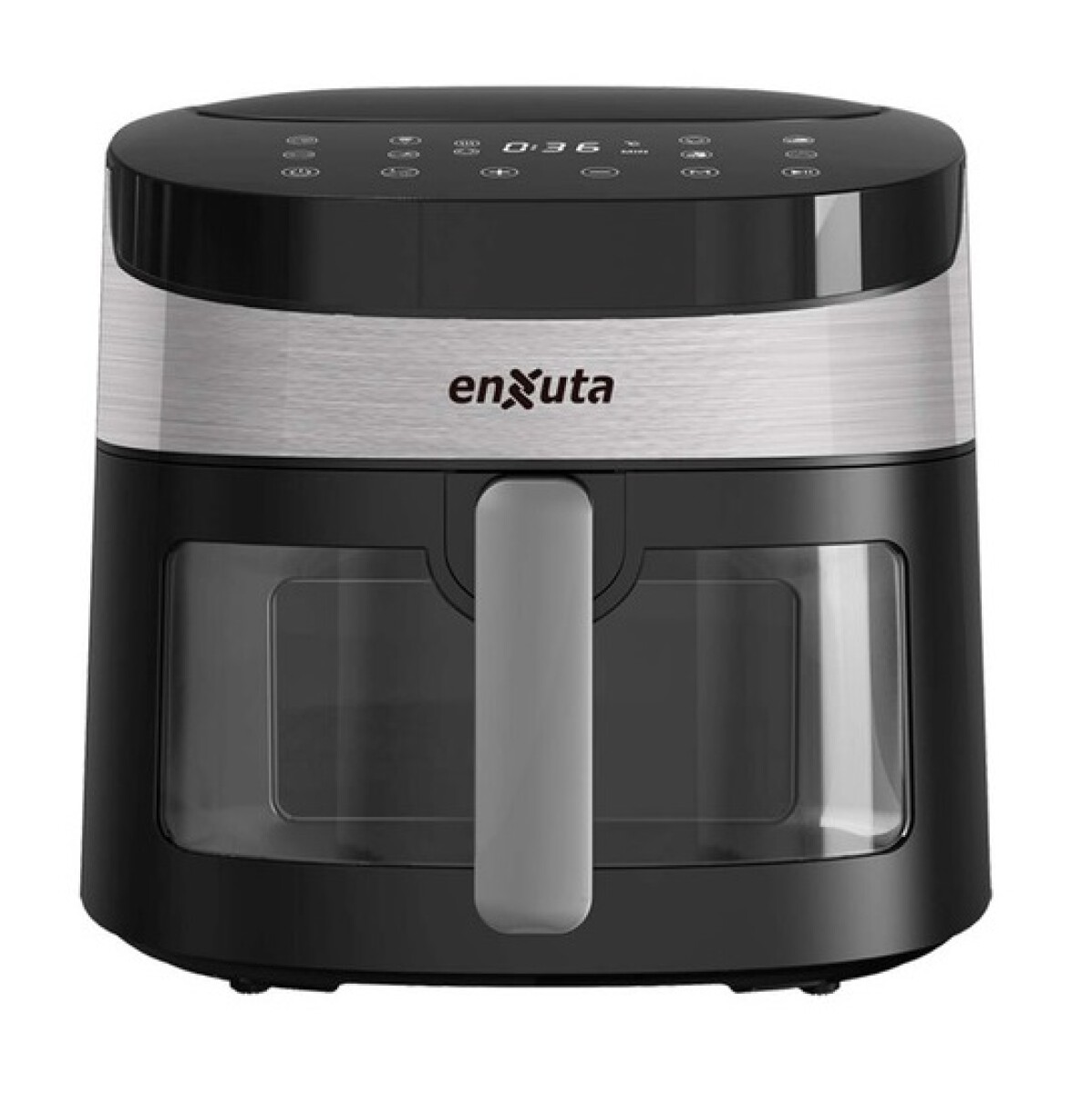 Freidora Sin Aceite Digital Enxuta 1800w Con Visor 6.5l Color Negro 
