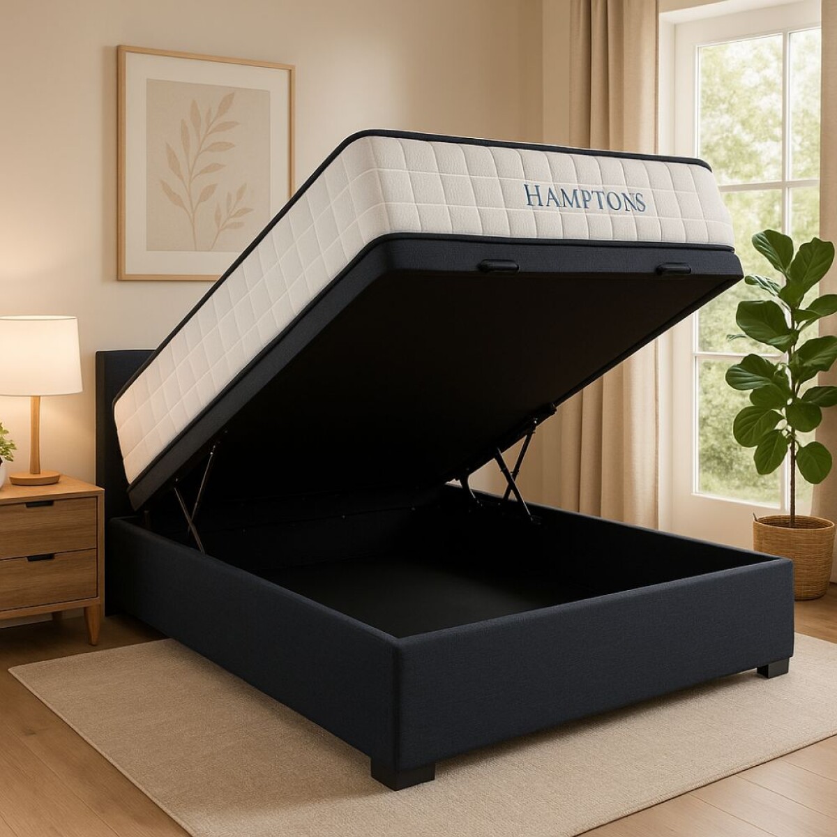 Sommier Plaza Y Media THM Hybrid Bronze Box Baul 
