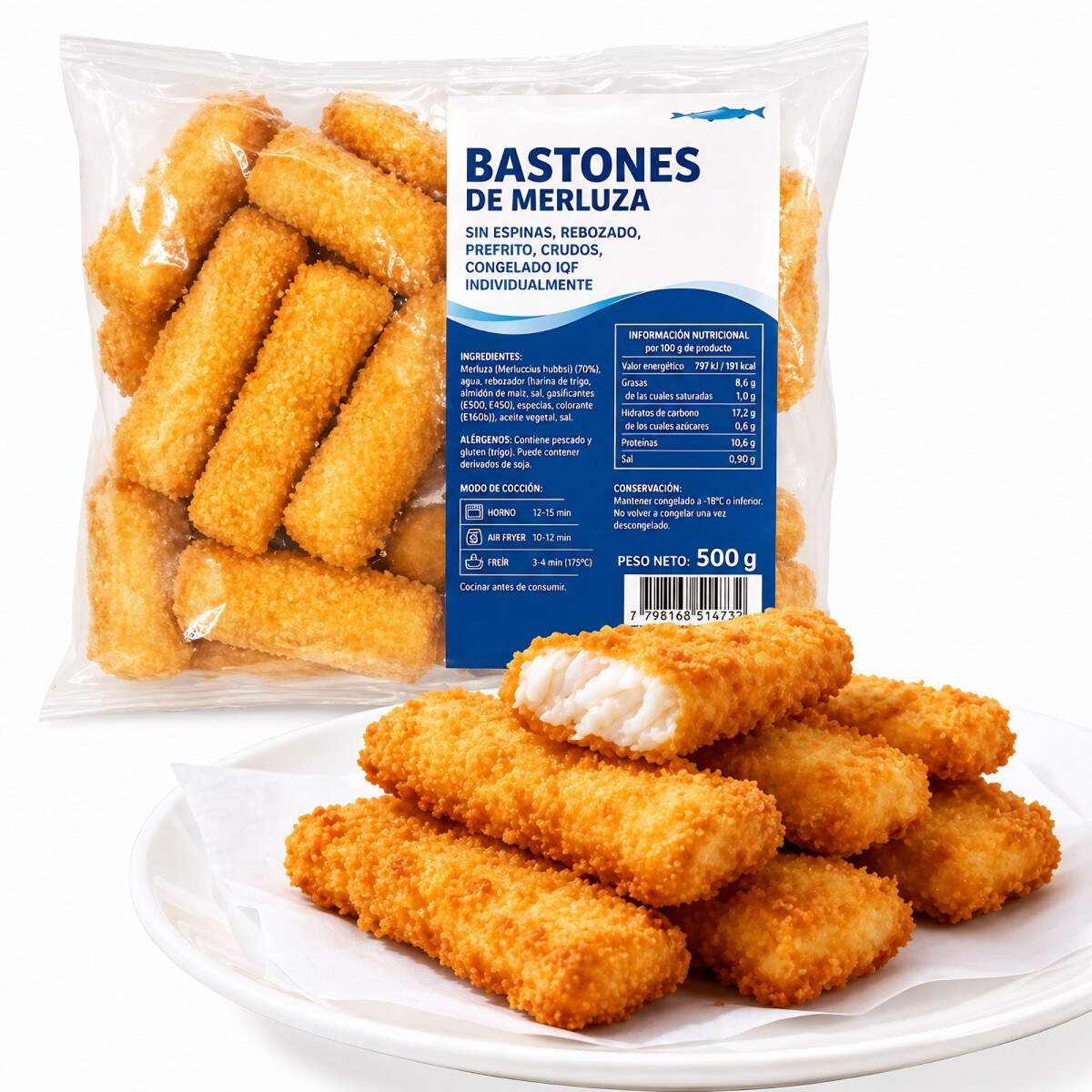 BASTONES DE MERLUZA 500G 