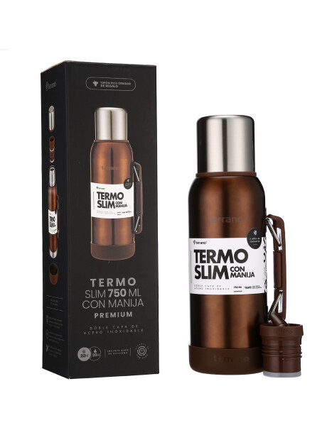 Termo Slim 750mL. con Base Silicona Copper