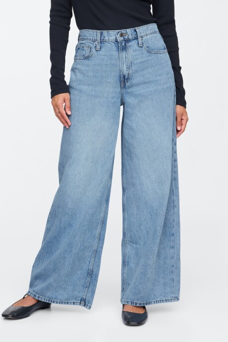 Jean Baggy Mujer Light Wash