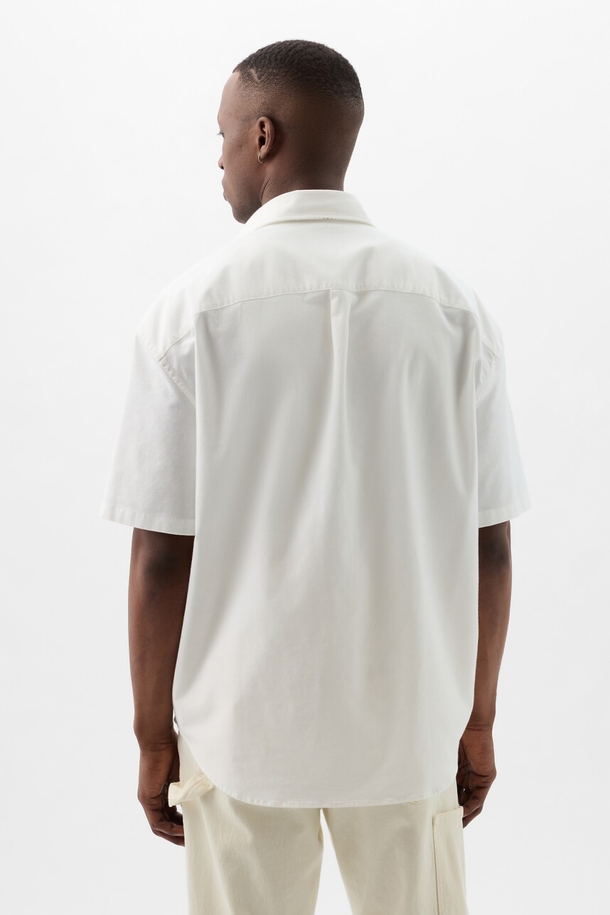 Camisa Manga Corta Oso Brannan Hombre Optic White V6