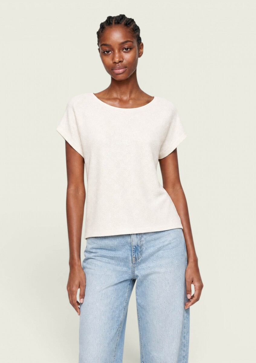 BLUSA LIGERA DE MANGA CORTA - BLANCO 