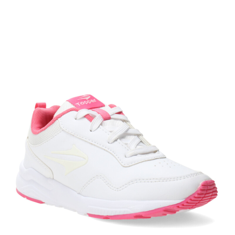 Championes de Niños Topper Zurich III Blanco - Fucsia