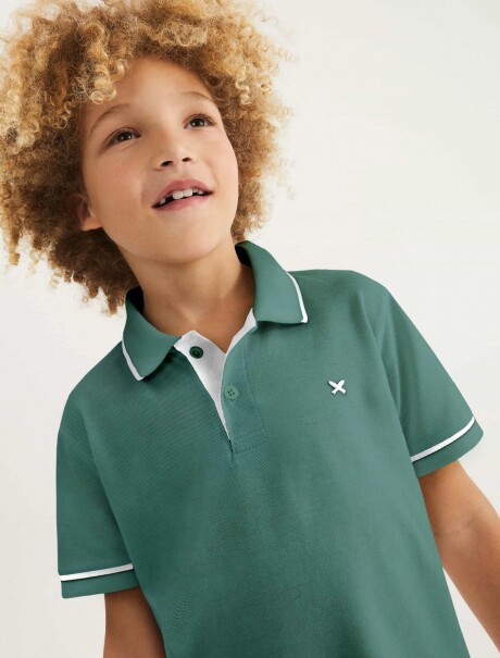 CAMISA DE CUELLO CON ESTAMPADO VERDE