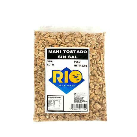 SNACK MANI PELADO TOST RIO DE LA PLATA 500G S/SAL SNACK MANI PELADO TOST RIO DE LA PLATA 500G S/SAL