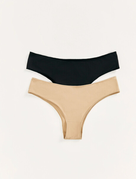 KIT CON 2 BOMBACHAS ESTILO BIKINI EN MICROFIBRA MULTICOLOR
