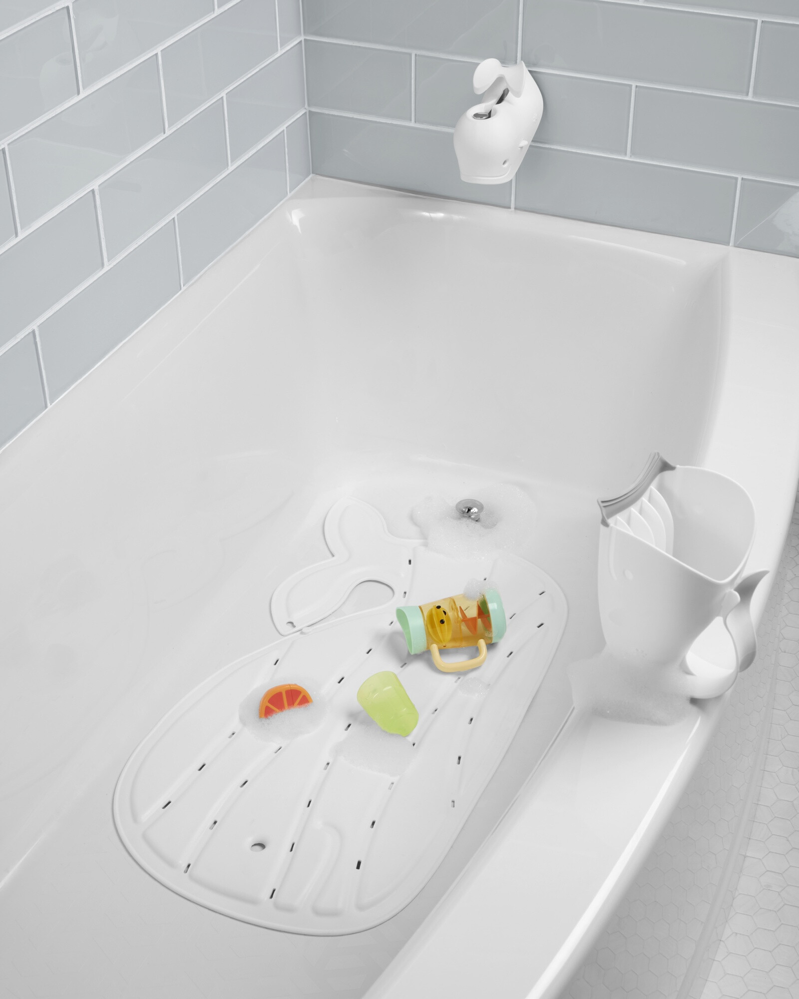 Alfombra antideslizante para baño, blanca Alfombra antideslizante para baño, blanca