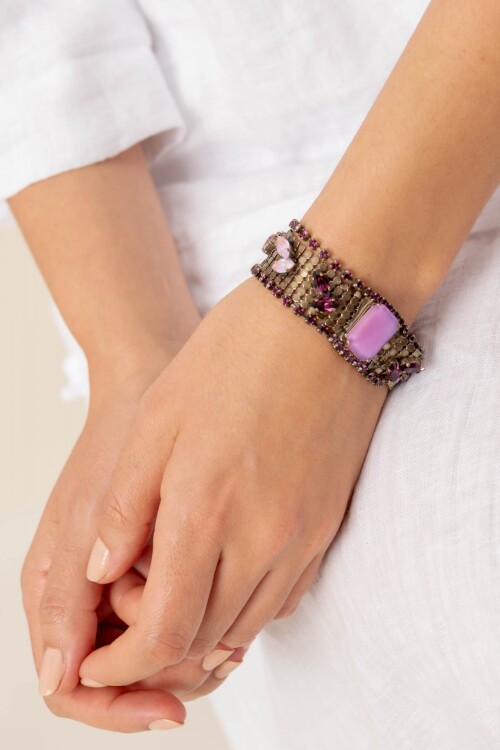Pulsera Dalia Fucsia