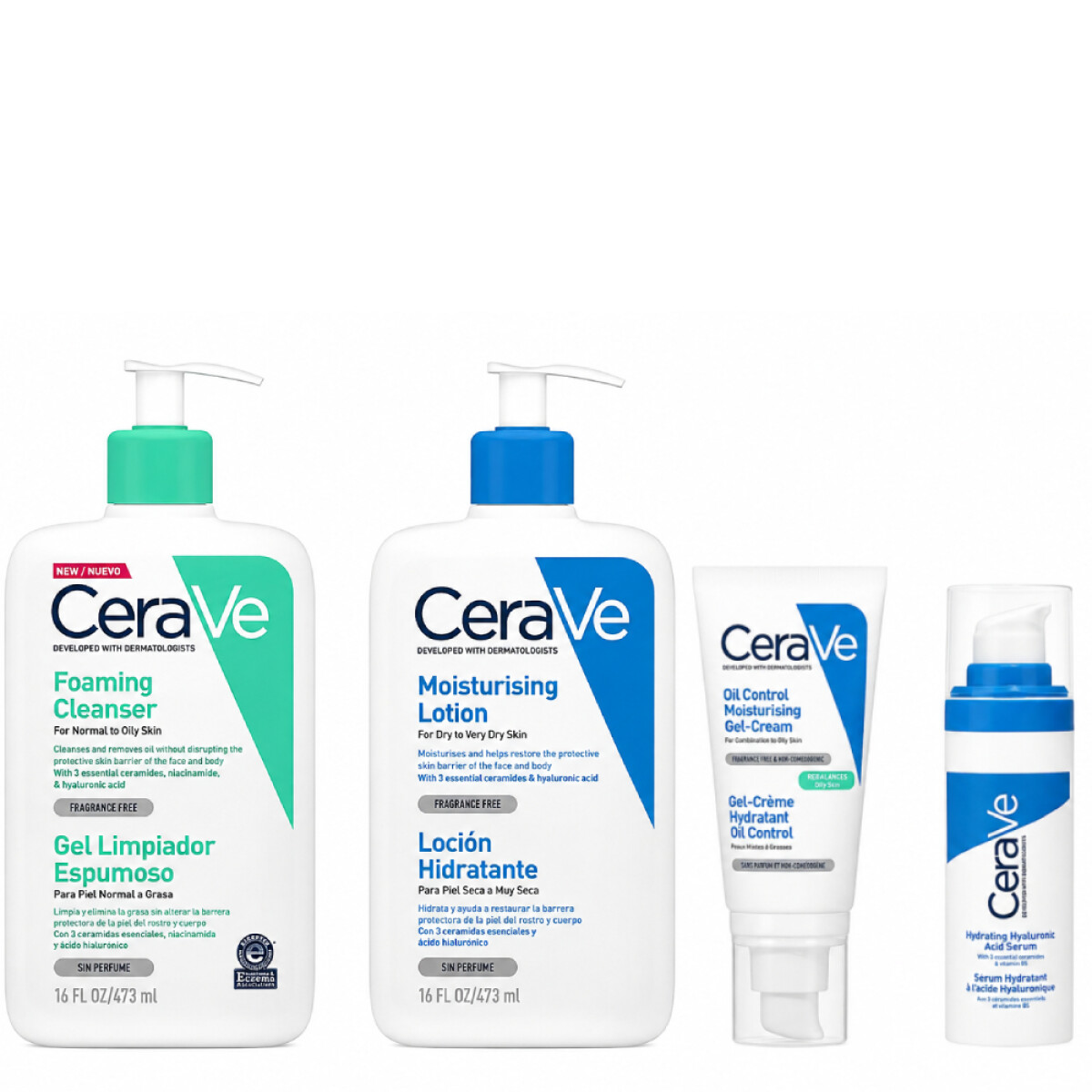 Rutina Facial CeraVe Hidratación y Control de Oleosidad 