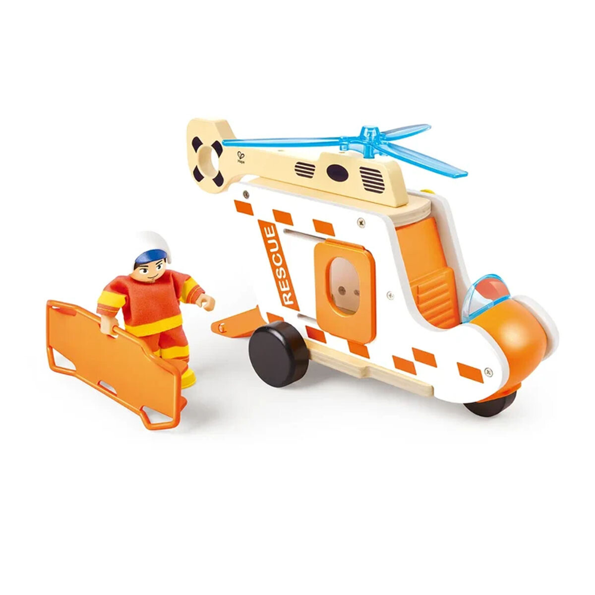 Helicóptero de rescate de madera Hape 