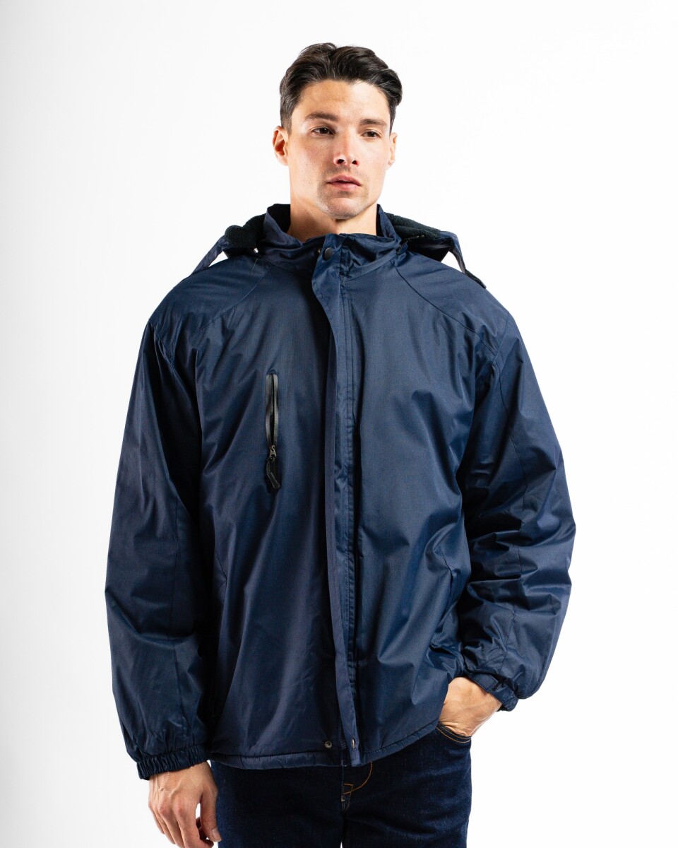 Campera de Lluvia con Forro - Marino 