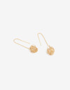 Aros Colgantes Largos Metal Aros Colgantes Esfera - Dorado